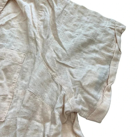 Torrid Peach Blush Textured Woven Cotton Button Up Blouse 2X - Picture 3 of 5